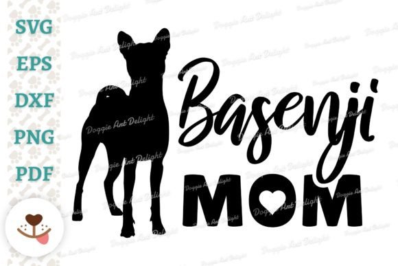 Basenji Dog Mom Svg Png Design for Crafts and Graphics