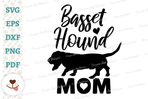 Basset Hound Mom Design, Dog Mom Svg Png