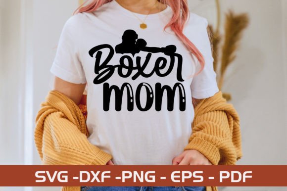 Boxer Mom SVG Design for Crafts and Graphics