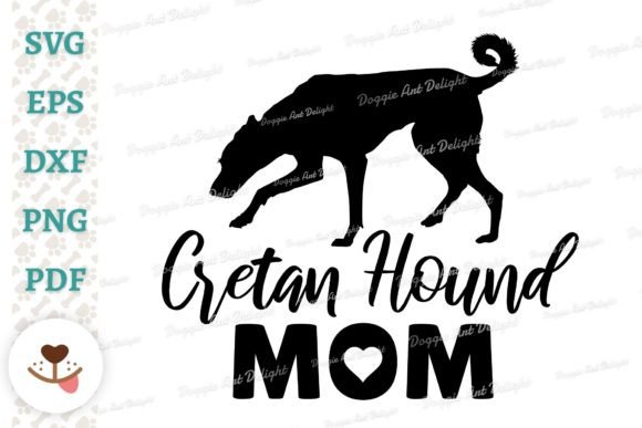 Cretan Hound Mom Design, Dog Mom Svg Png