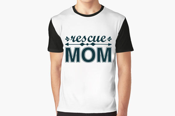 Dog Svg Design, RESCUE MOM Graphics