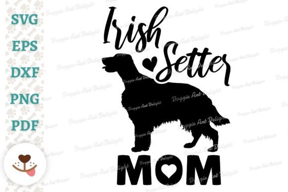 Irish Setter Mom Design, Dog Mom Svg Png