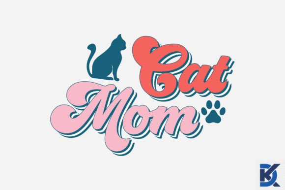 Retro Cat Mom SVG Design