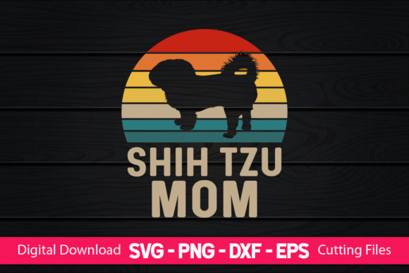 Shih Tzu Mom Embroidery Design